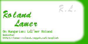 roland lamer business card